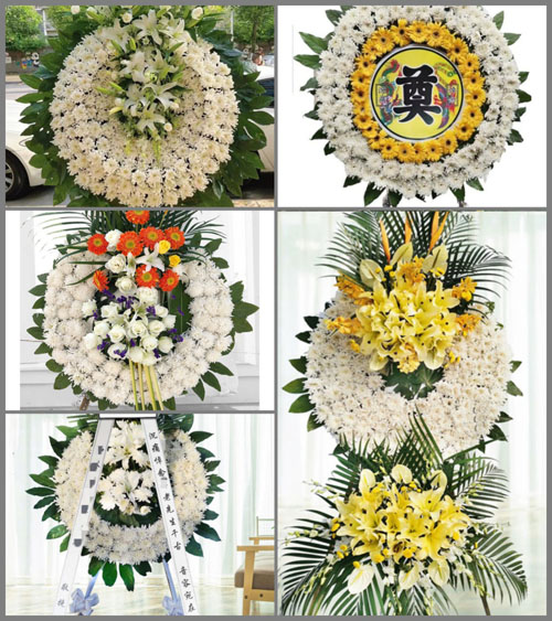 山东莱芜莱城区凤城街道吕花园村花圈速递